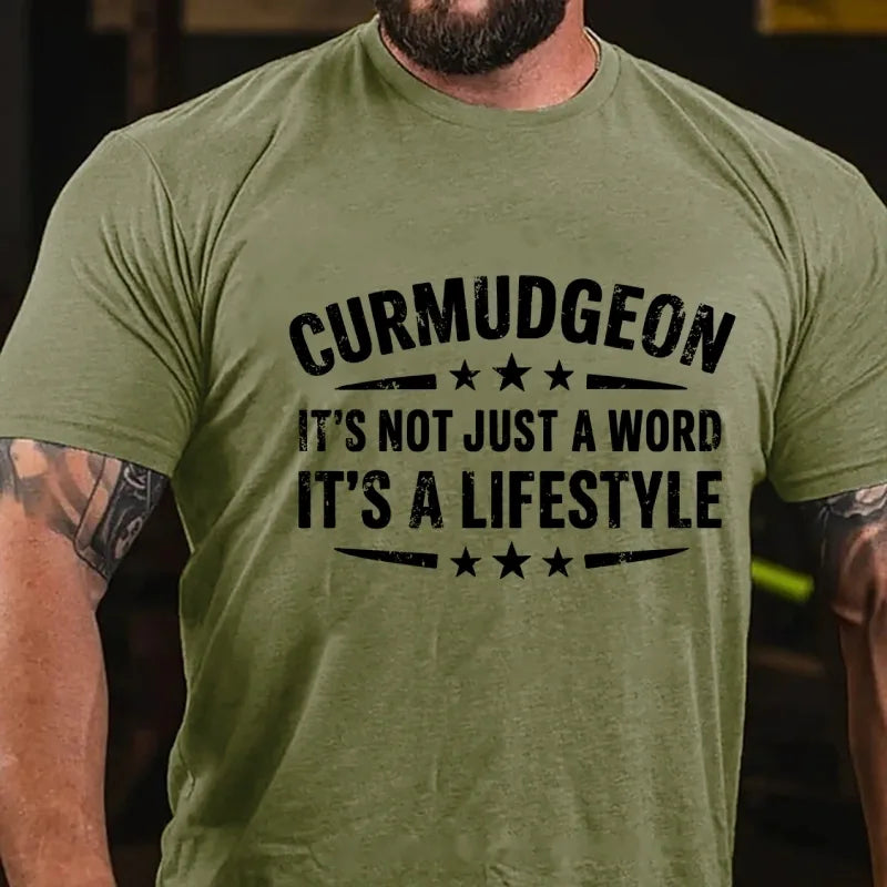 Curmudgeon It's Not Just A Word, It's A Lifestyle Graphic T-Shirt