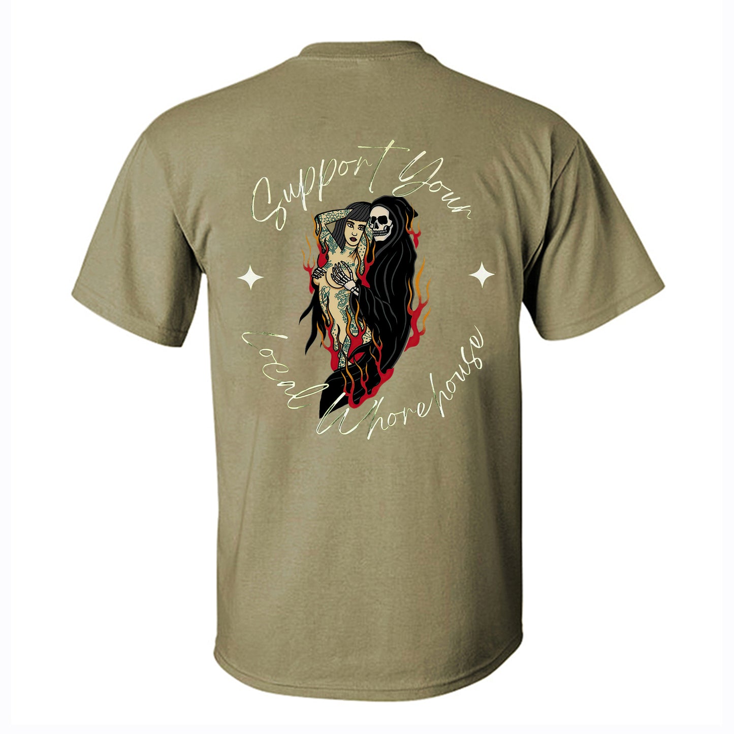 Support Your Local Whorehouse Printed Men's T-shirt