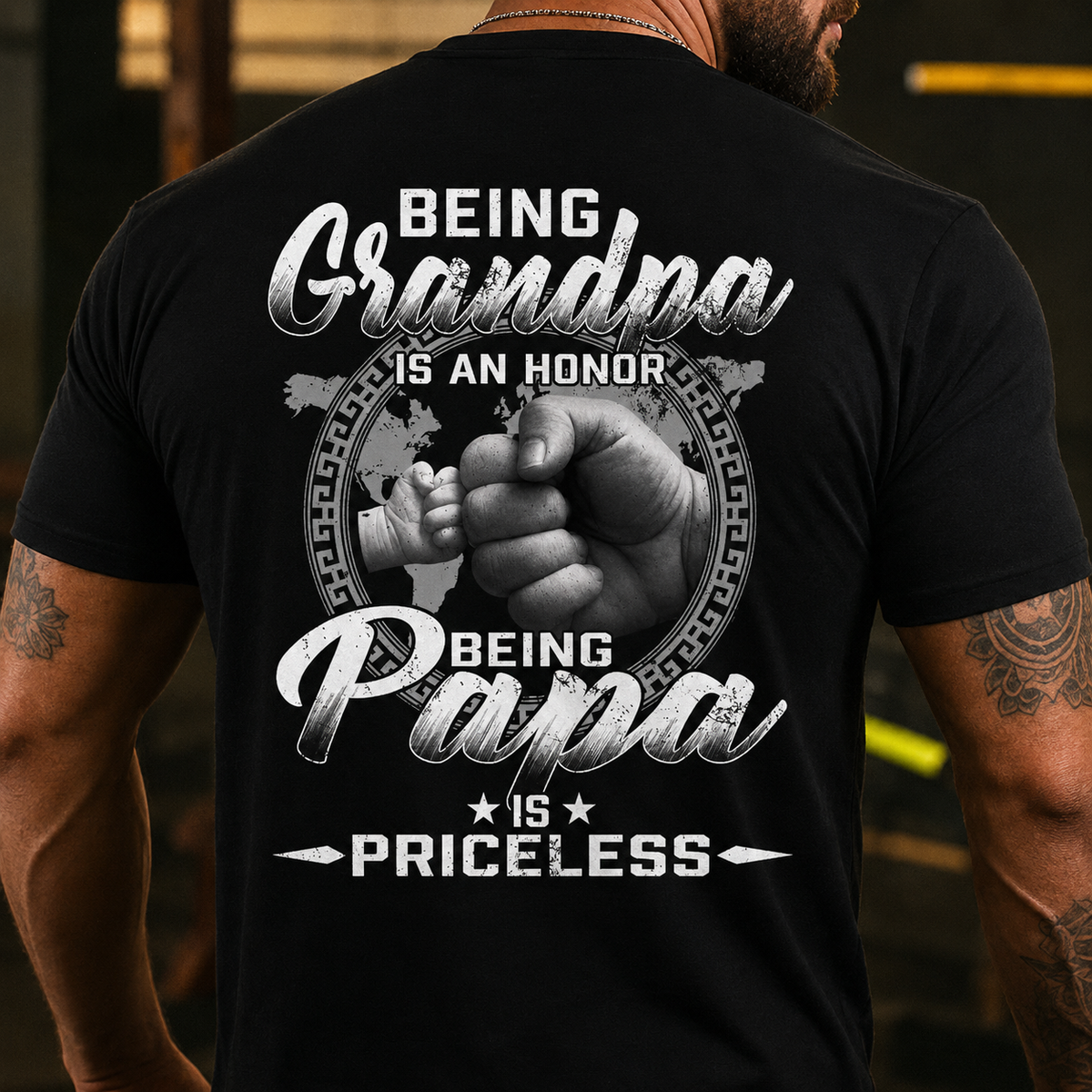 Being Grandpa Is An Honor Being Papa Is Priceless Funny Family T-shirt