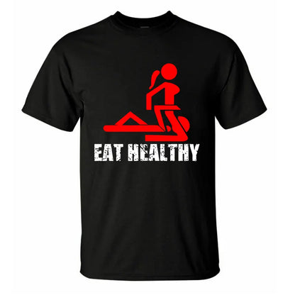 Eat Healthy Printed Men's T-Shirt