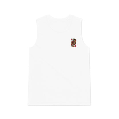 King Of Hearts Poker Print Men's Vest