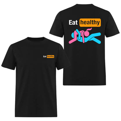 Eat Healthy Printed Men's T-Shirt   