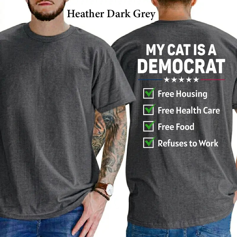 My Cat Is a Democr Graphic T-Shirt