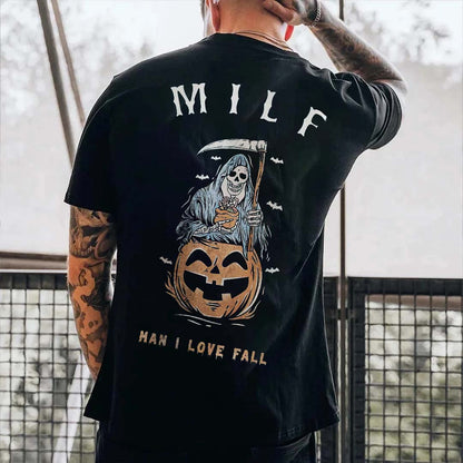 Milf Man I Love Fall Printed Men's T-shirt