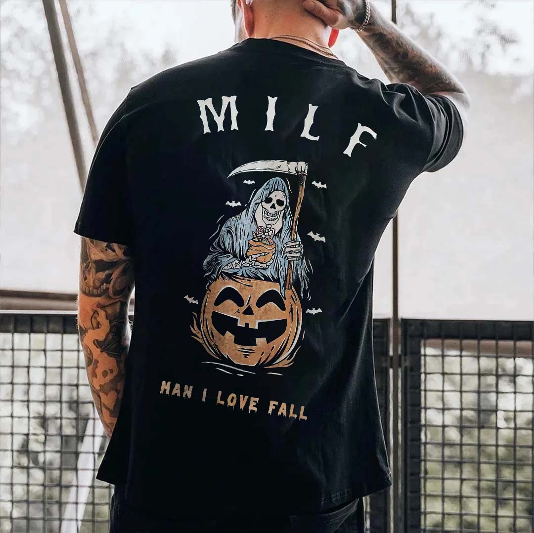 Milf Man I Love Fall Printed Men's T-shirt