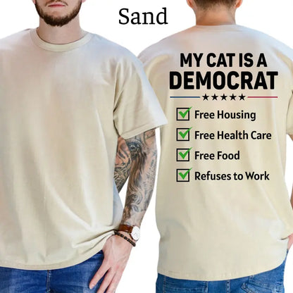 My Cat Is a Democr Graphic T-Shirt