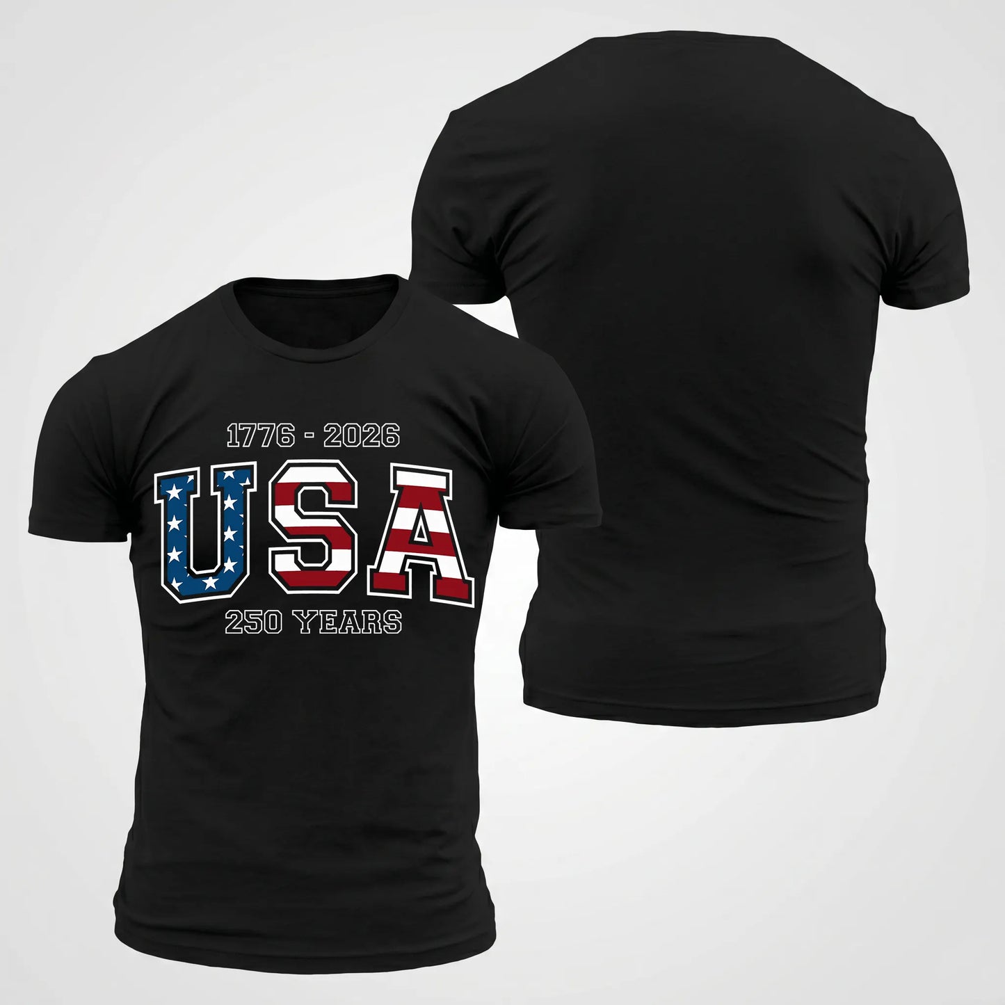 1776-2026 USA 250 Years Printed Men's T-Shirt