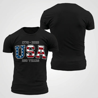 1776-2026 USA 250 Years Printed Men's T-Shirt
