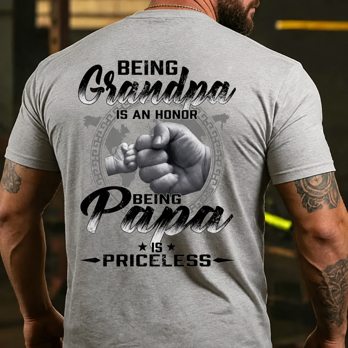 Being Grandpa Is An Honor Being Papa Is Priceless Funny Family T-shirt