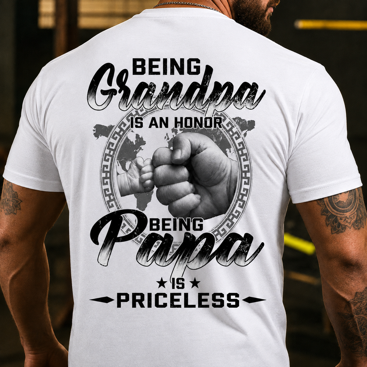 Being Grandpa Is An Honor Being Papa Is Priceless Funny Family T-shirt