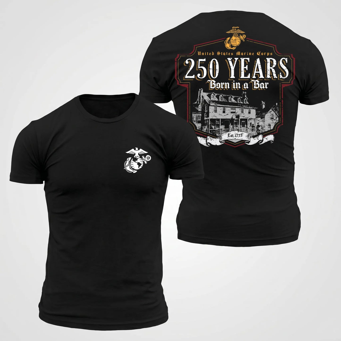 Classic 250 Years Born in a Bar Printed Men's T-Shirt