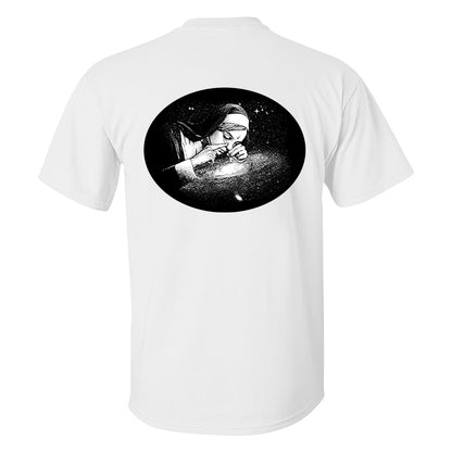 Nun Absorb White Powder Printed Men's T-shirt