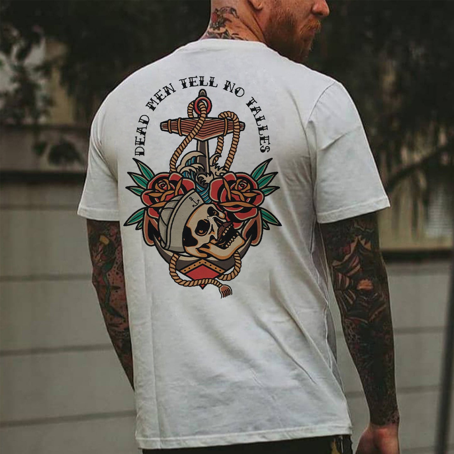 Dead Men Tell No Talles Skull Print Men's T-shirt