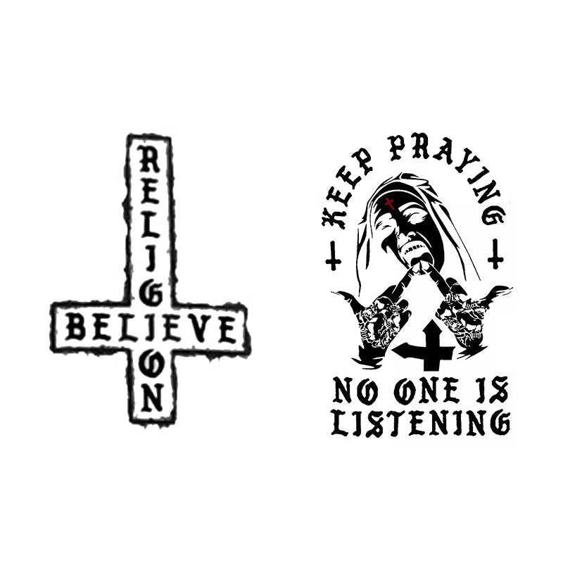 KEEP PRAYING NO ONE IS LISTENING Nun Graphic Black Print T-shirt