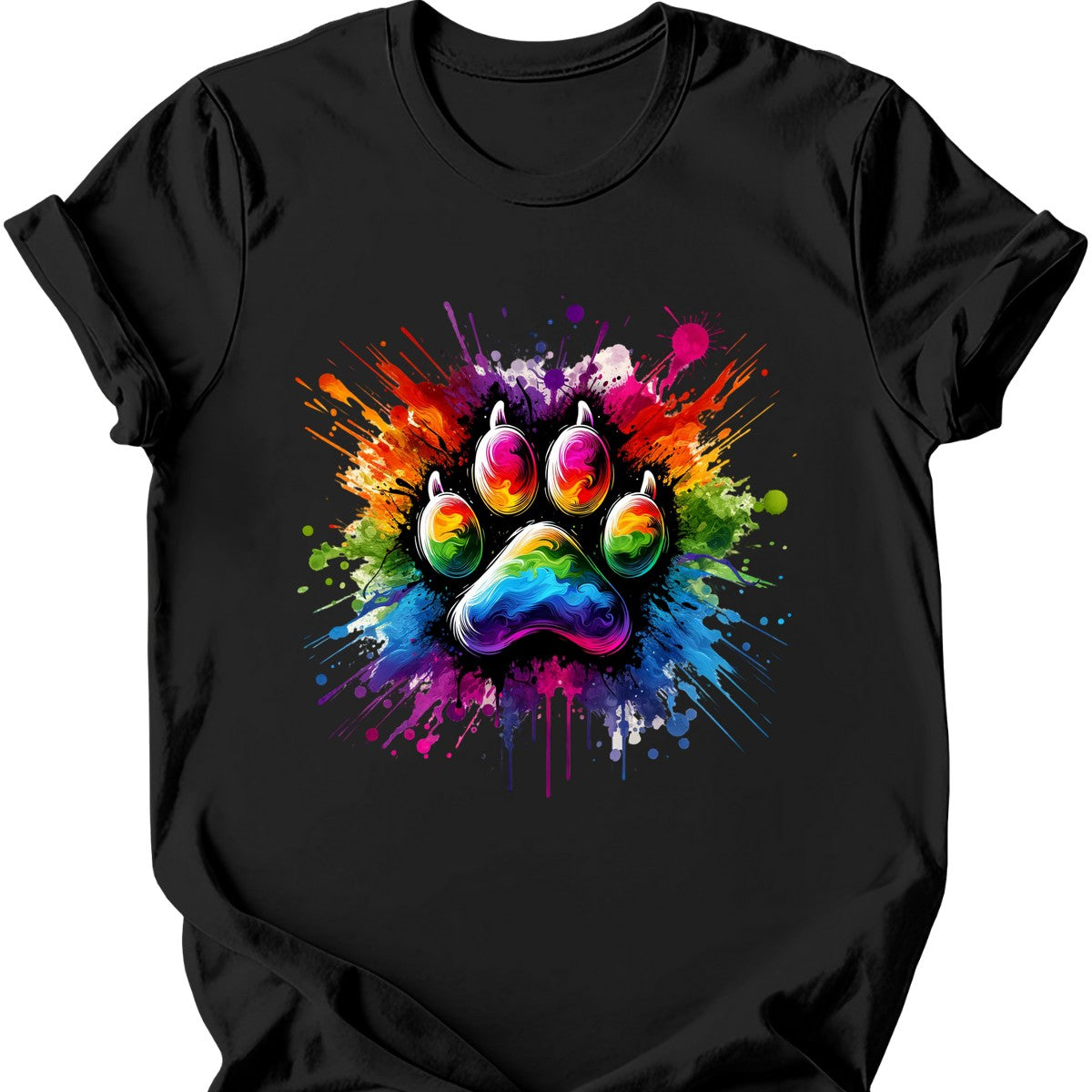 Splatter Paint Paw T-Shirt Main image