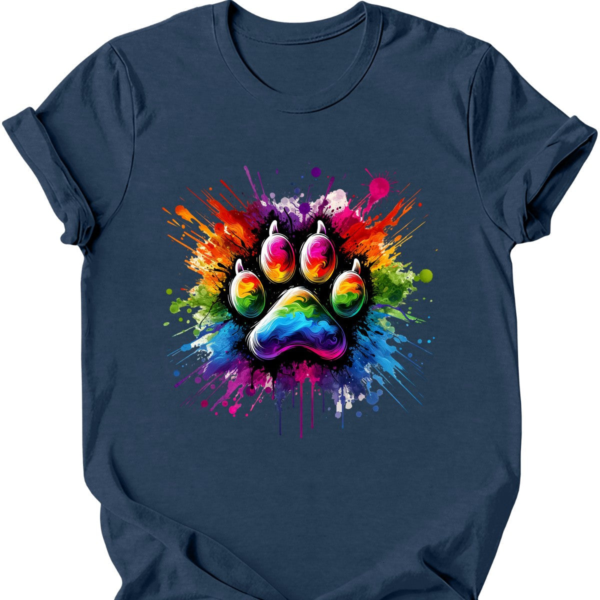 Splatter Paint Paw T-Shirt