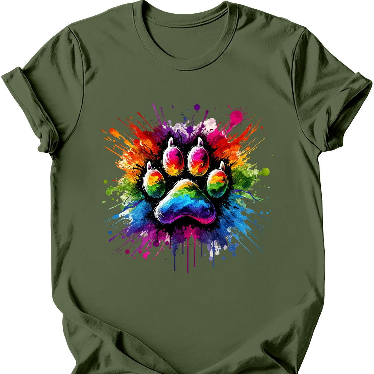 Splatter Paint Paw T-Shirt