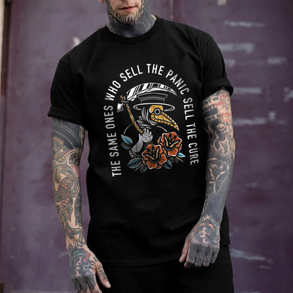 The Same Ones Who Sell The Panic Sell The Cure Printed Men's T-shirt
