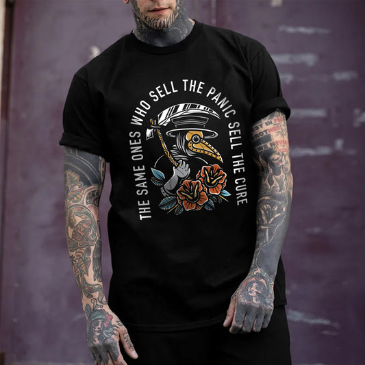 The Same Ones Who Sell The Panic Sell The Cure Printed Men's T-shirt