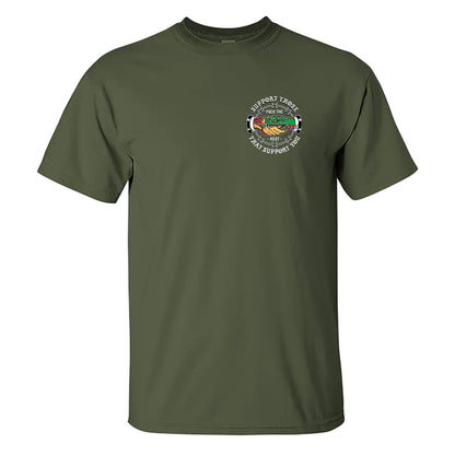 SUPPORT THOSE THAT SUPPORT YOU Snake Graphic Black Print T-shirt