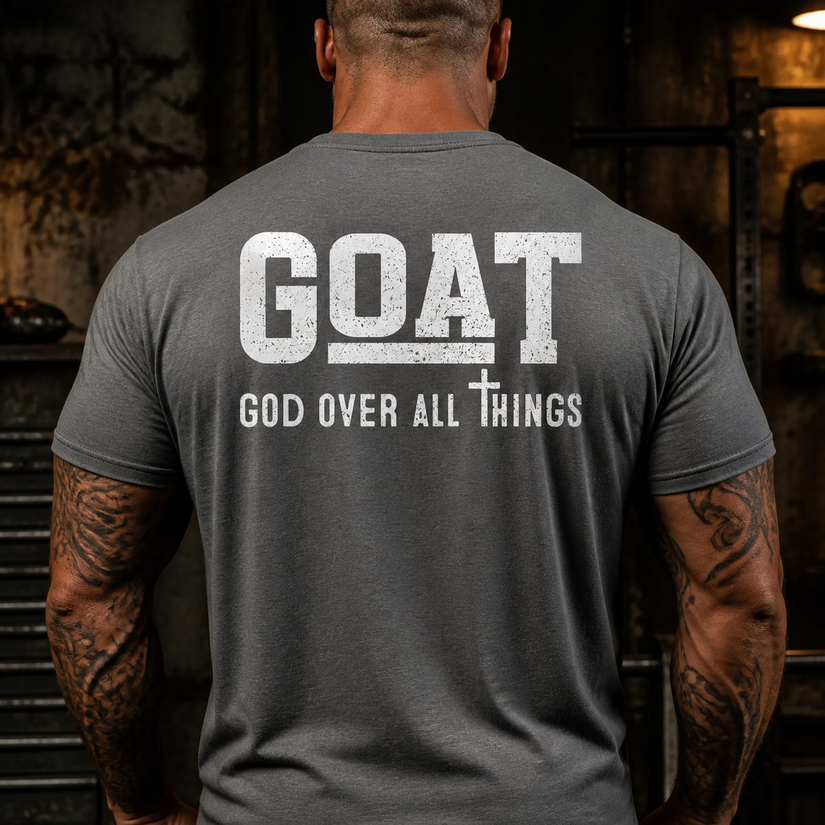 GOAT God Over All Things Christian Graphic T-Shirt