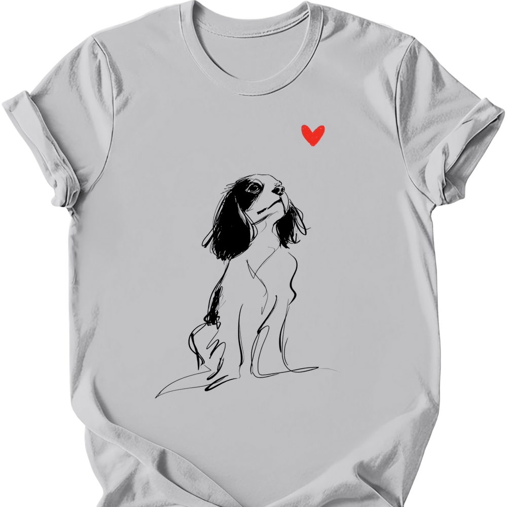 Cavalier King Charles Spaniel - Sketch Dog T-Shirt