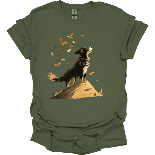 Australian Shepherd - Fall Dog T-Shirt