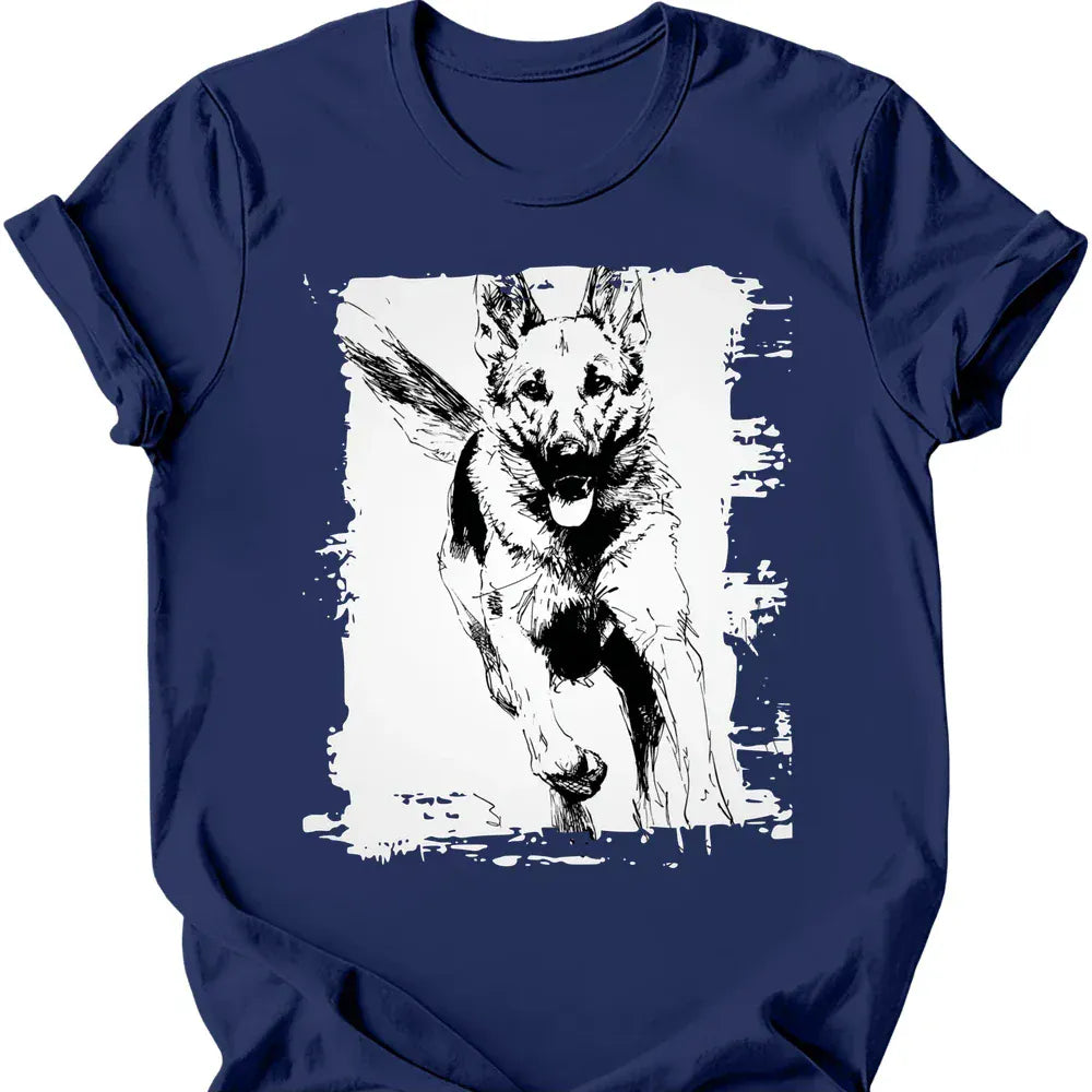 German Shepherd - Running Dog T-Shirt