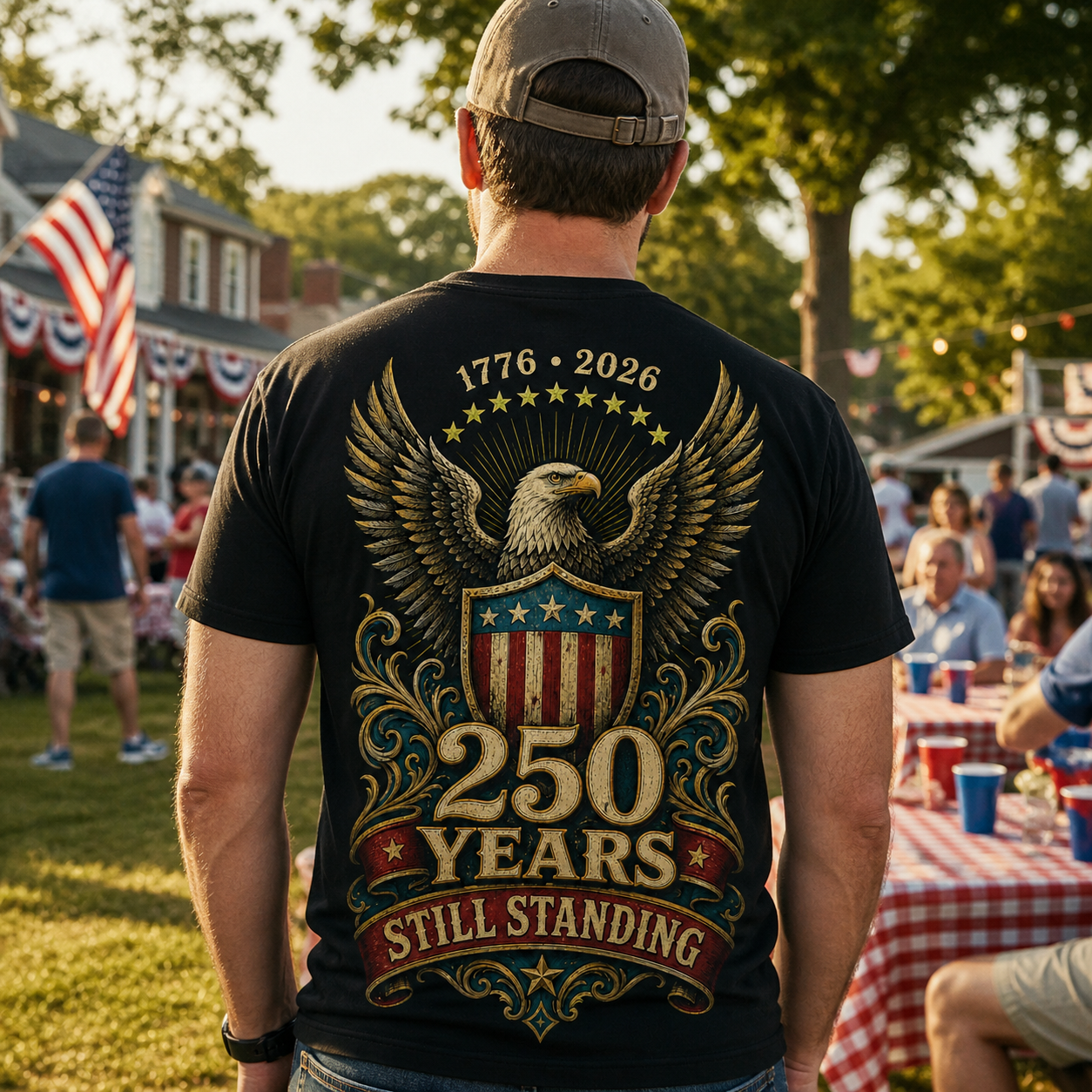 250 Years Still Standing American Eagle Men's T-Shirt