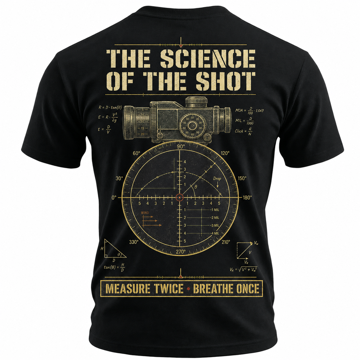 The Science of the Shot Optics Diagram Men's T-Shirt