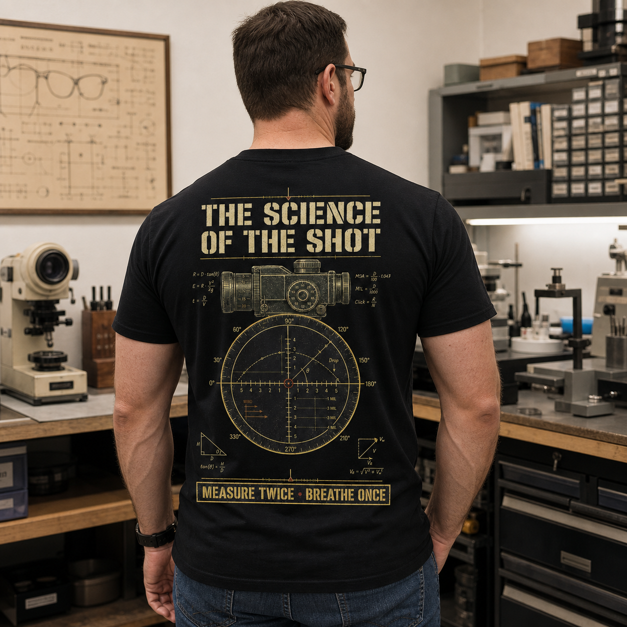 The Science of the Shot Optics Diagram Men's T-Shirt