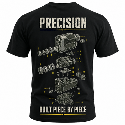 Precision Built Piece by Piece Mechanical Diagram Men's T-Shirt