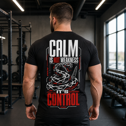 Calm Is Not Weakness It's Control Snake Men's T-Shirt