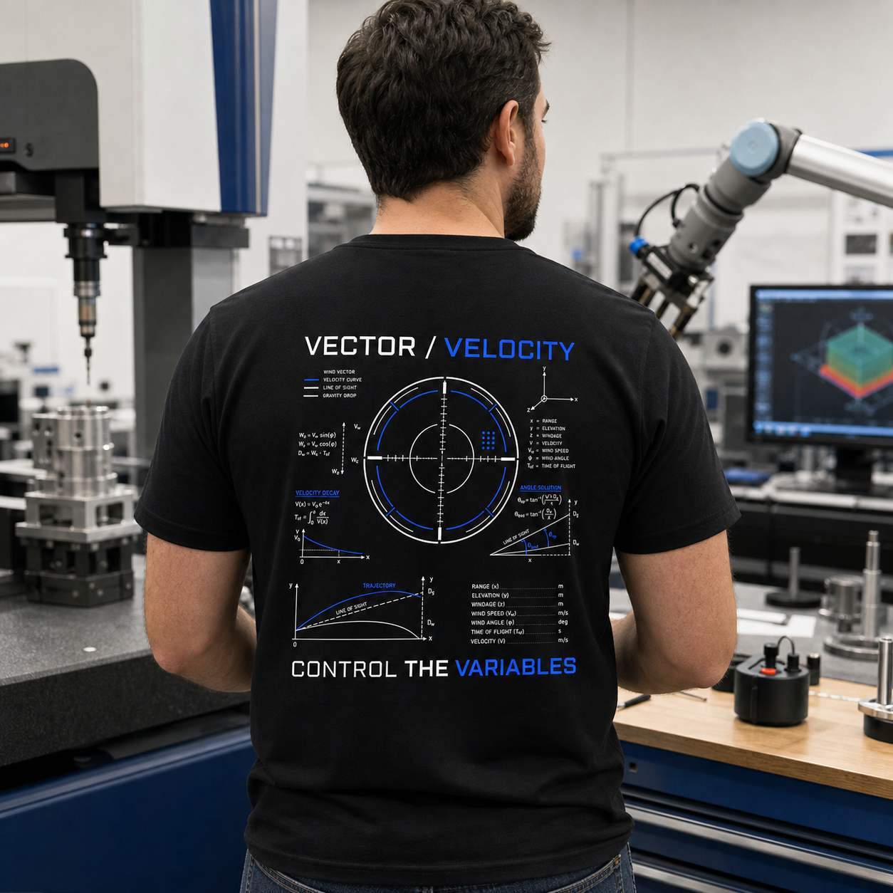Vector Velocity Control the Variables Technical Men's T-Shirt