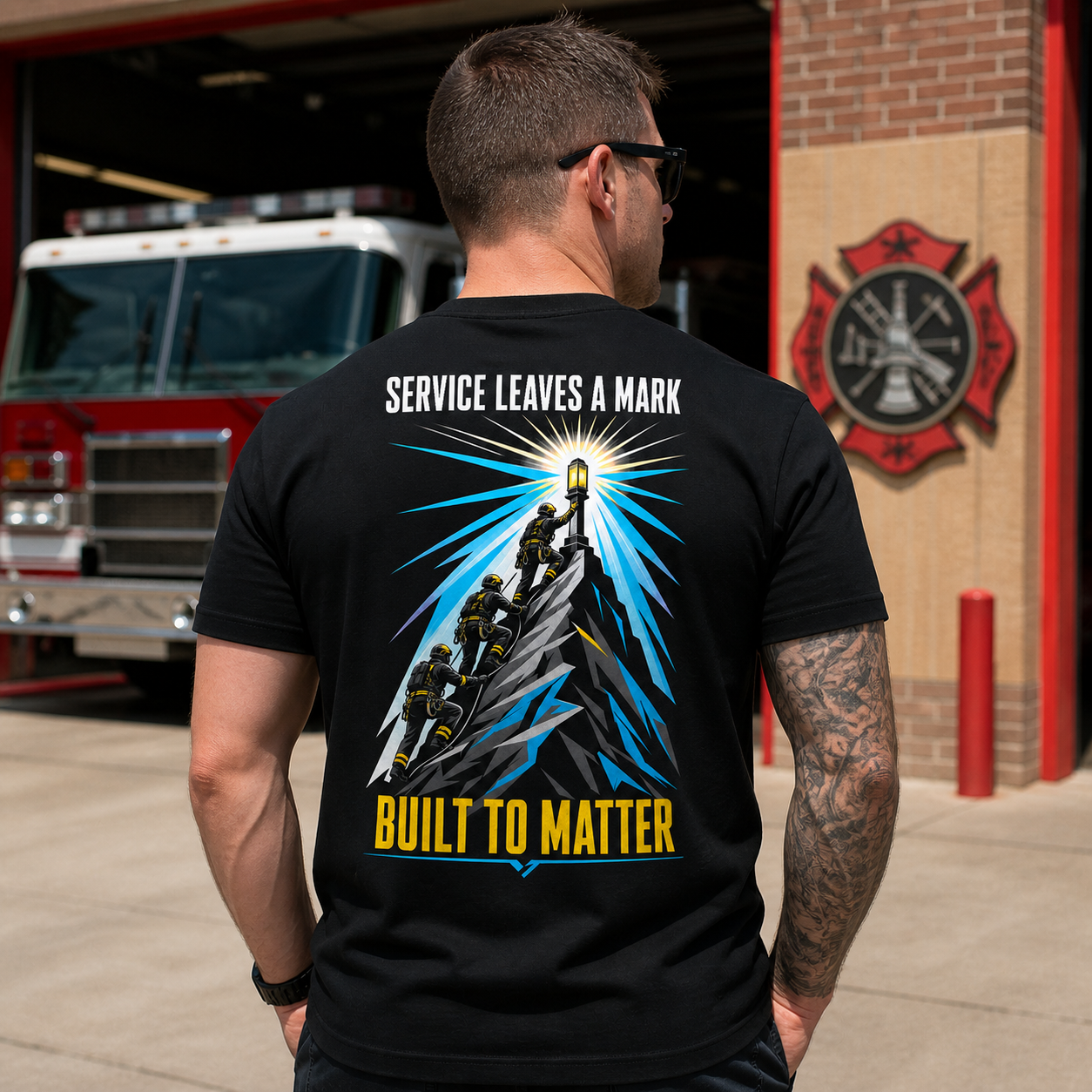 Service Leaves a Mark Built to Matter Rescue Men's T-Shirt
