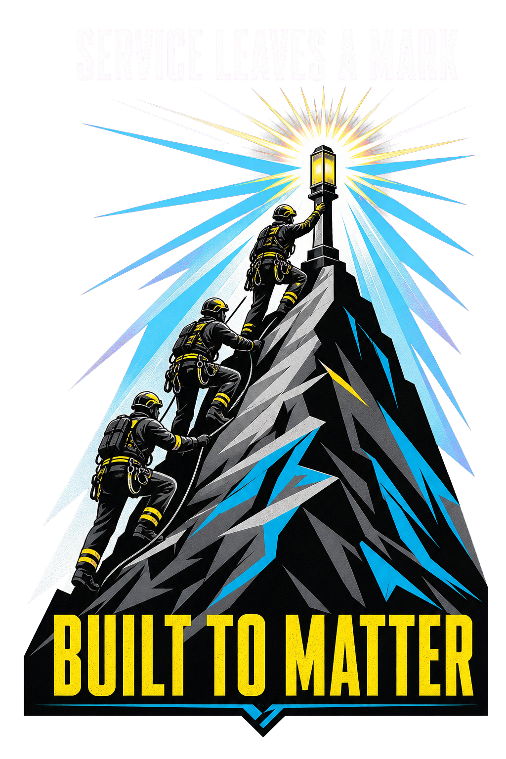 Service Leaves a Mark Built to Matter Rescue Men's T-Shirt