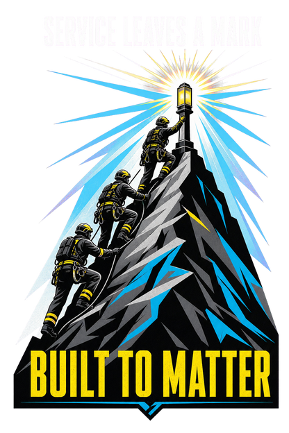 Service Leaves a Mark Built to Matter Rescue Men's T-Shirt