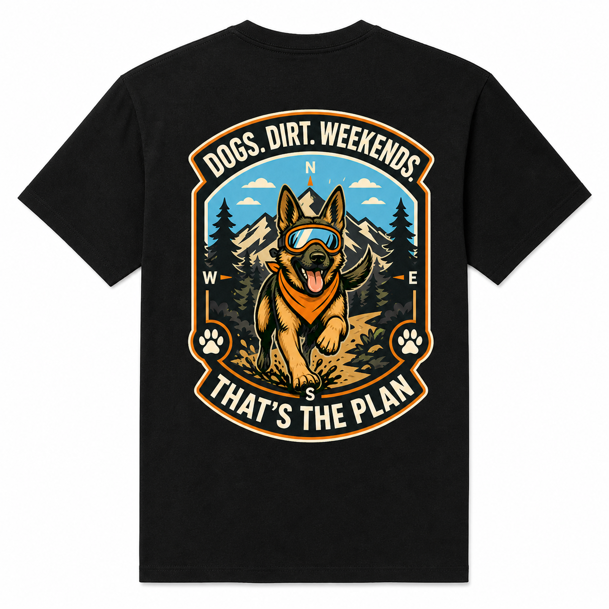 Dogs Dirt Weekends That's the Plan Adventure Men's T-Shirt