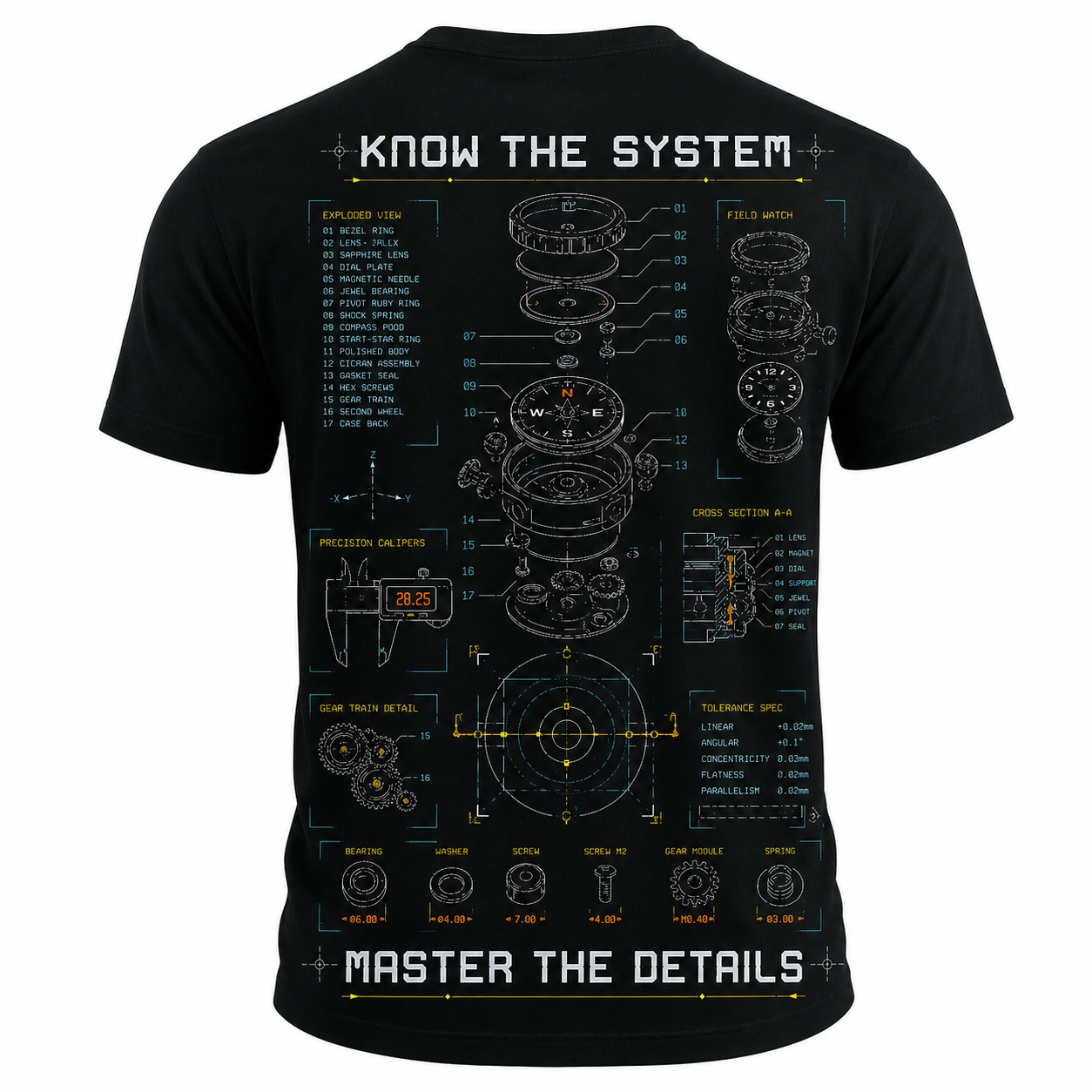 Know the System Master the Details Engineering Men's T-Shirt
