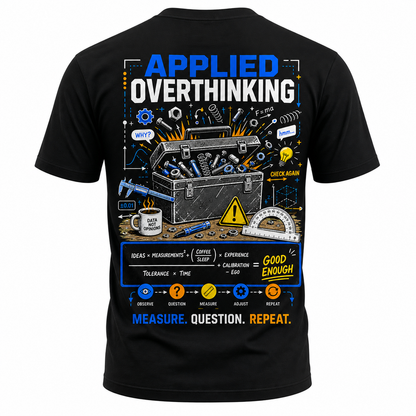 Applied Overthinking Measure Question Repeat Mechanic Men's T-Shirt