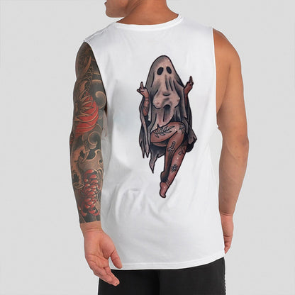 Ghost With Limbs Print Men's Vest