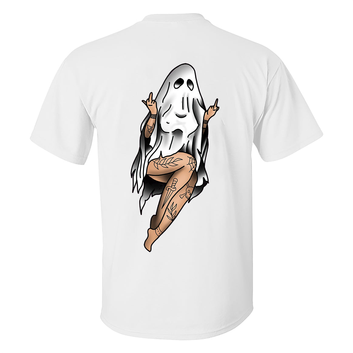 Naughty Sexy Naked Lady Ghost Printed Men's T-shirt