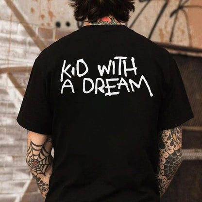 KID WITH A DREAM PRINT MEN T-SHIRT