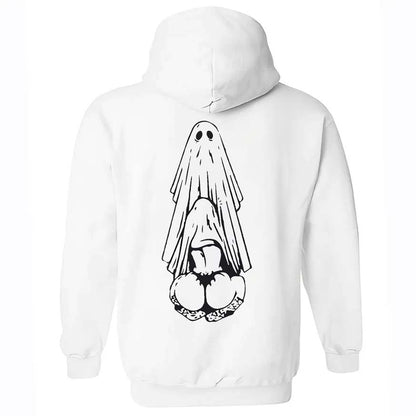 Ghost Butt Temptation Printed Men's Loose Hoodie