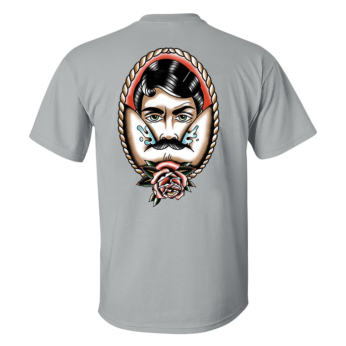 Vintage Rose Print Men's T-shirt