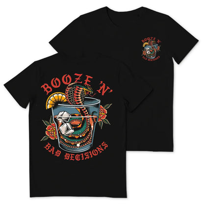 Retro Snake Iced Drink Letter Printed T-shirt