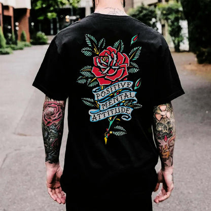 Positive Mental Attitude Printed Men's T-shirt
