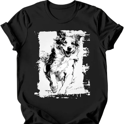 Australian Shepherd - Running Dog T-Shirt