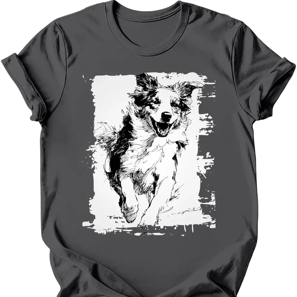 Australian Shepherd - Running Dog T-Shirt