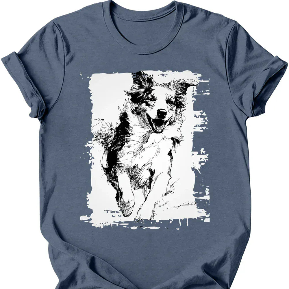 Australian Shepherd - Running Dog T-Shirt